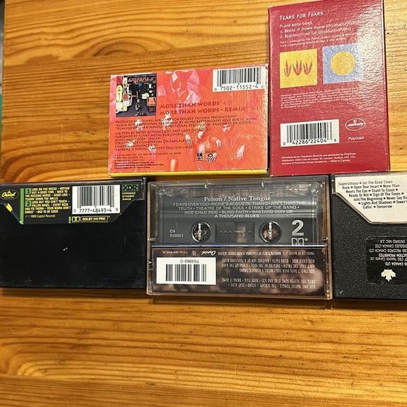 5pc Cassette Bundle: Poison, Europe, Extreme, Tears for Fears, 80s Tapes - Picture 7 of 8